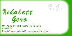 nikolett gero business card